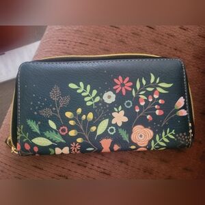 Amazon Navy Floral Wallet- NEW